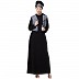 Executive abaya with attached jacket- Grey-Black